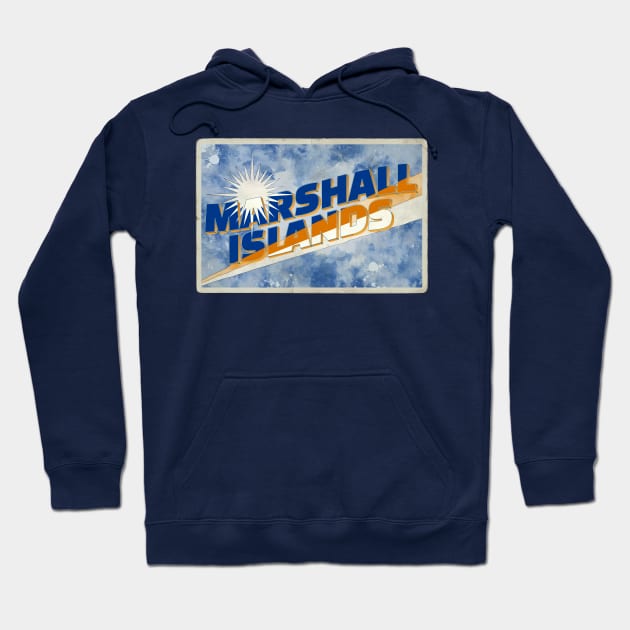 The Marshall Islands vintage style retro souvenir Hoodie by DesignerPropo